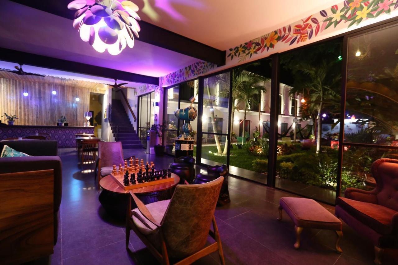 Hotel Casa Chukum Bacalar Exteriér fotografie Interior of the restaurant