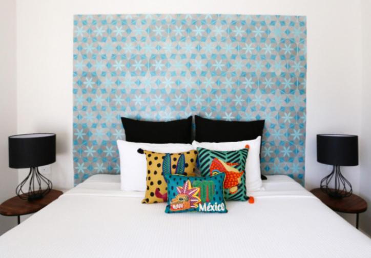 Hotel Casa Chukum Bacalar Exteriér fotografie A bed with cushions